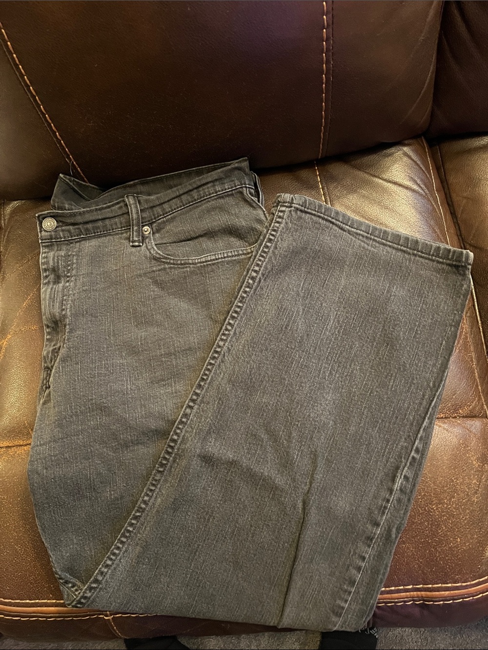 Levi's Men's Straight Black-Gray Denim Jeans